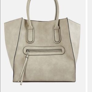 Gray handbag